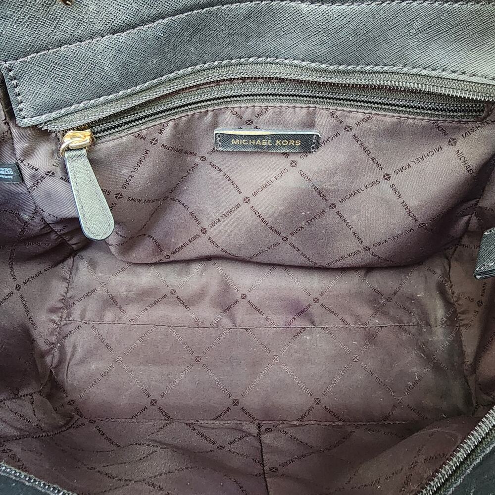 Michael Kors Jet Set Saffiano Leather Travel Large Chain Tote Bag - Picture 6 of 11